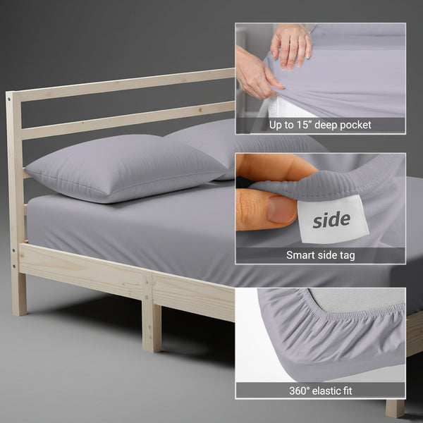 Premium 400 Thread Count 100% Cotton Fitted Sheet