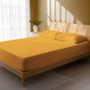 Premium 400 Thread Count 100% Cotton Fitted Sheet - 120x200 cm - Honey Gold