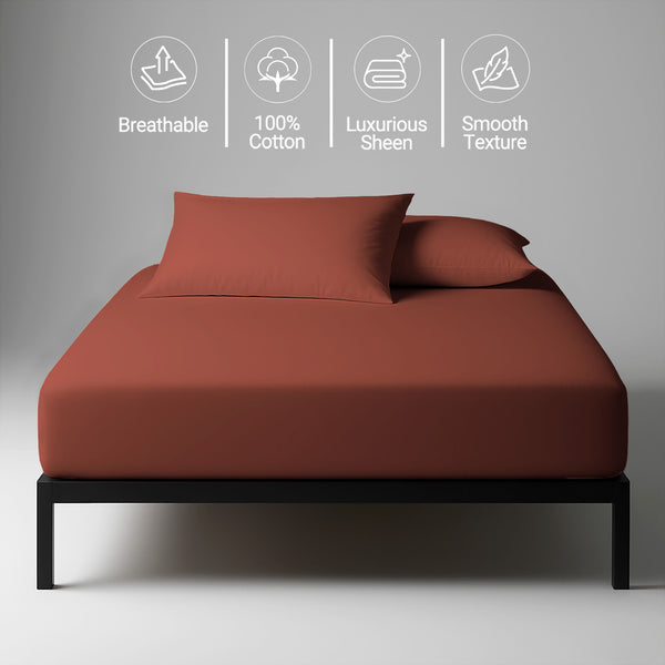 Premium 400 Thread Count 100% Cotton Fitted Sheet