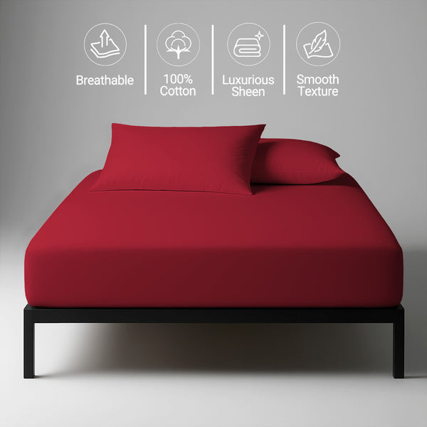Premium 400 Thread Count 100% Cotton Fitted Sheet
