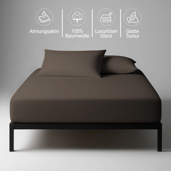 Premium Spannbettlaken aus 100% Baumwolle mit 400 Fadenzahl