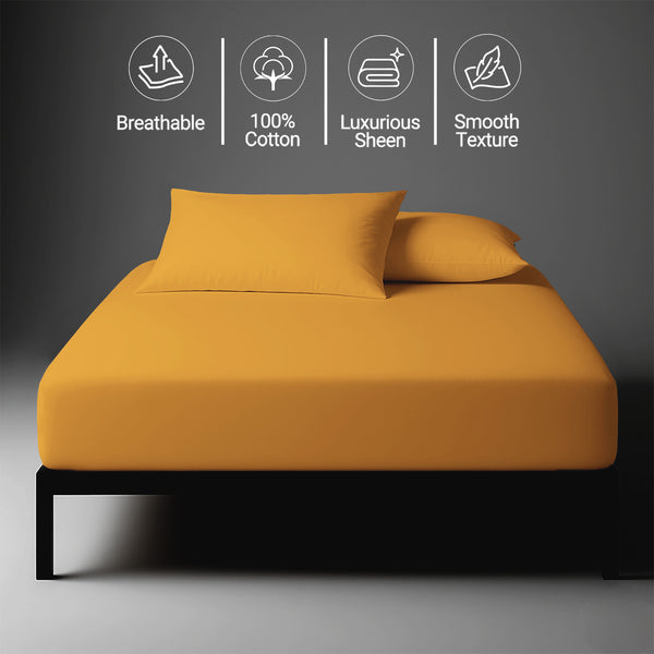 Premium 400 Thread Count 100% Cotton Fitted Sheet