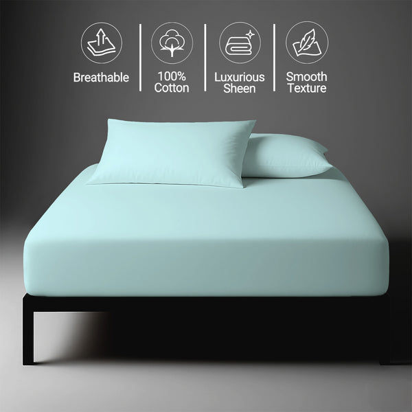 Premium 400 Thread Count 100% Cotton Fitted Sheet