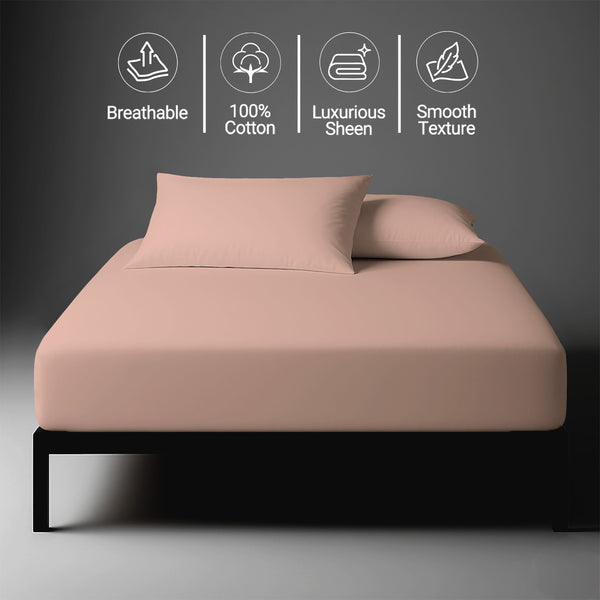 Premium 400 Thread Count 100% Cotton Fitted Sheet