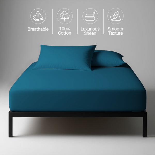 Premium 400 Thread Count 100% Cotton Fitted Sheet