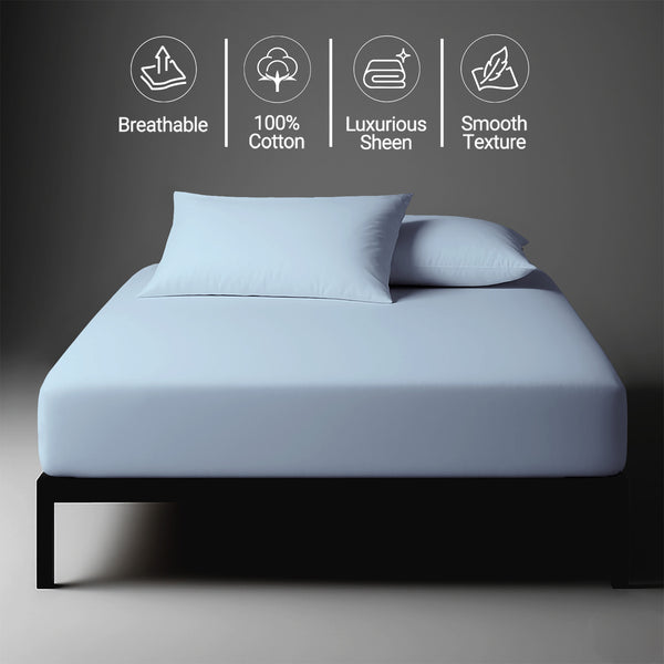 Premium 400 Thread Count 100% Cotton Fitted Sheet