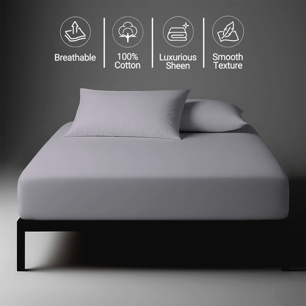 Premium 400 Thread Count 100% Cotton Fitted Sheet