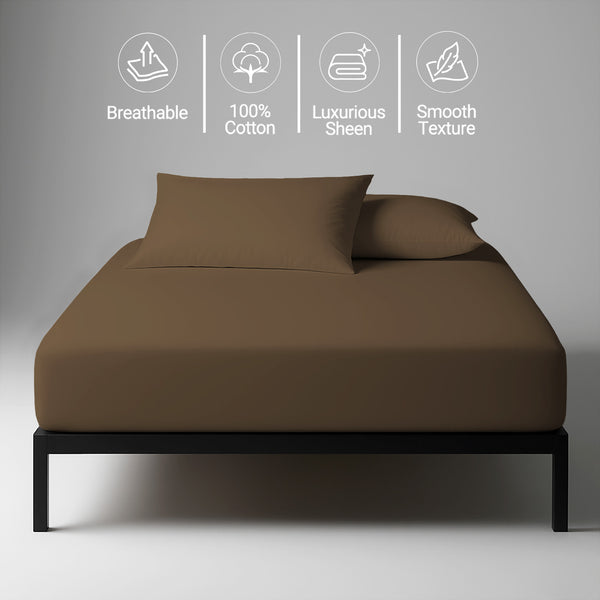 Premium 400 Thread Count 100% Cotton Fitted Sheet