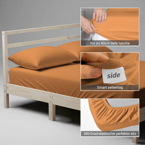 Premium 400 Thread Count 100% Cotton Fitted Sheet
