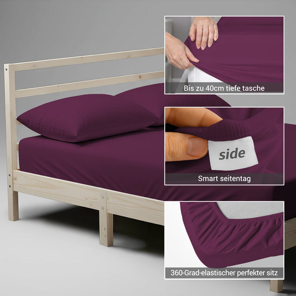 Premium 400 Thread Count 100% Cotton Fitted Sheet