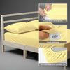 Premium 400 Thread Count 100% Cotton Fitted Sheet - 100x200 cm - Mellow Yellow