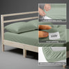 Premium 400 Thread Count 100% Cotton Fitted Sheet - 100x200 cm - Sea Foam