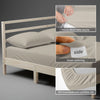Premium 400 Thread Count 100% Cotton Fitted Sheet - 100x200 cm - Simply Taupe