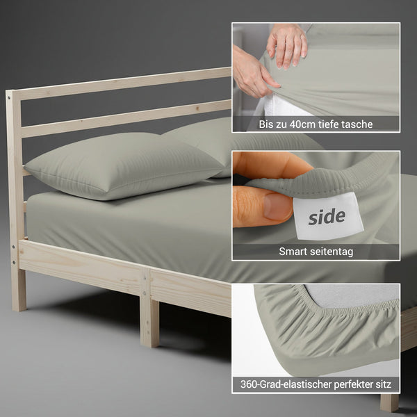 Premium 400 Thread Count 100% Cotton Fitted Sheet