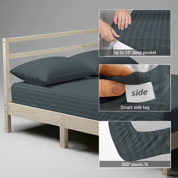Premium 300 Thread Count 100% Cotton Fitted Sheet
