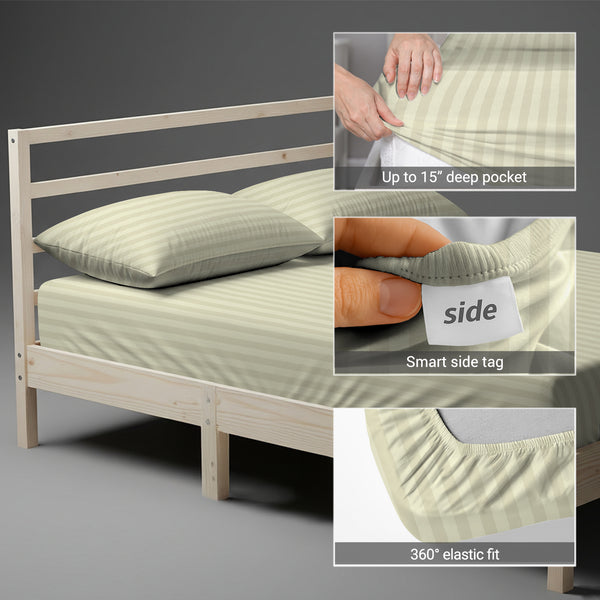 Premium 300 Thread Count 100% Cotton Fitted Sheet