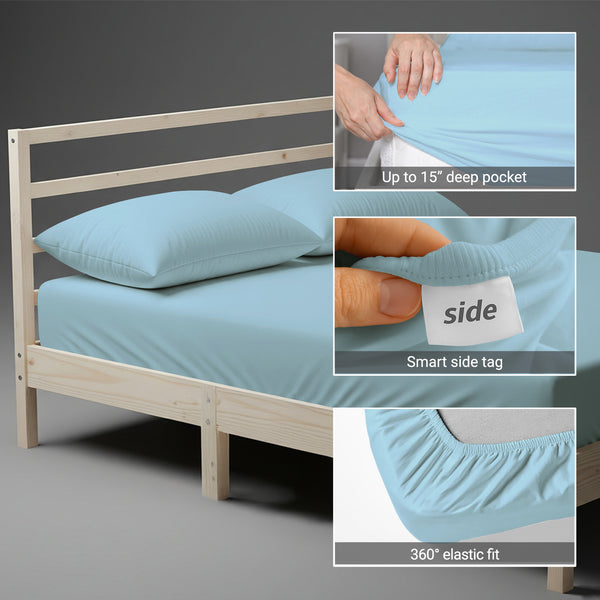 Deluxe 600 Thread Count 100% Cotton Fitted Sheet