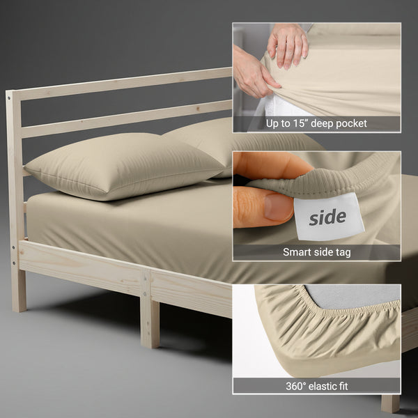 Premium 400 Thread Count 100% Cotton Fitted Sheet