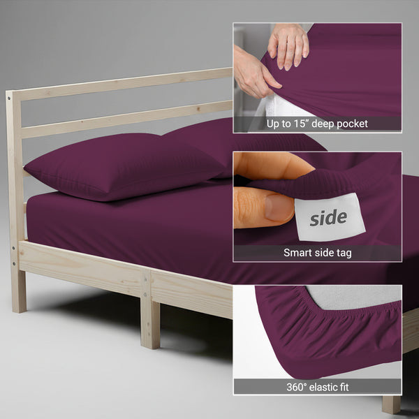 Premium 400 Thread Count 100% Cotton Fitted Sheet