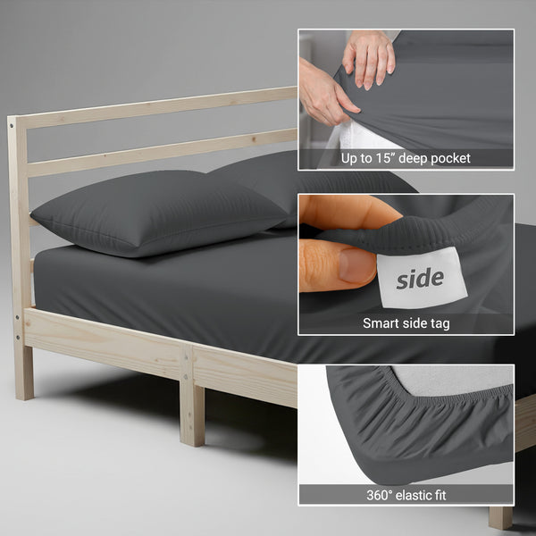 Deluxe 600 Thread Count 100% Cotton Fitted Sheet