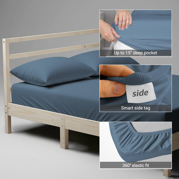Premium 400 Thread Count 100% Cotton Fitted Sheet