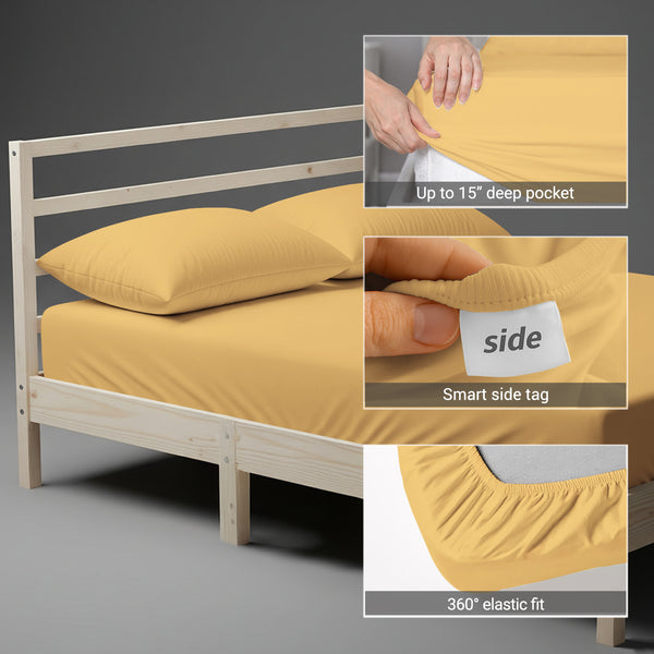 Premium 400 Thread Count 100% Cotton Fitted Sheet