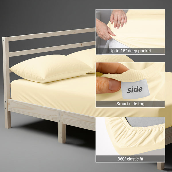Premium 400 Thread Count 100% Cotton Fitted Sheet