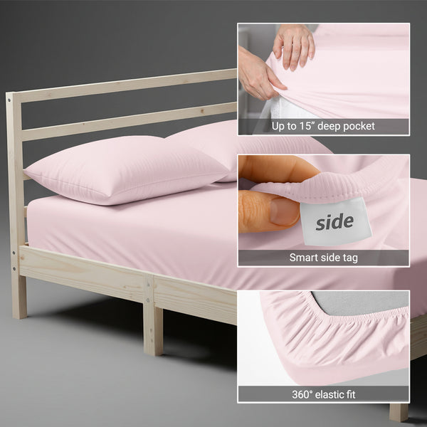 Deluxe 600 Thread Count 100% Cotton Fitted Sheet