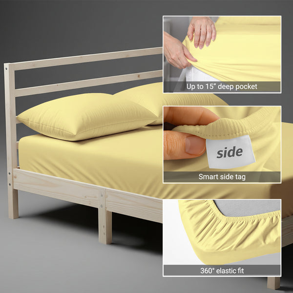 Deluxe 600 Thread Count 100% Cotton Fitted Sheet