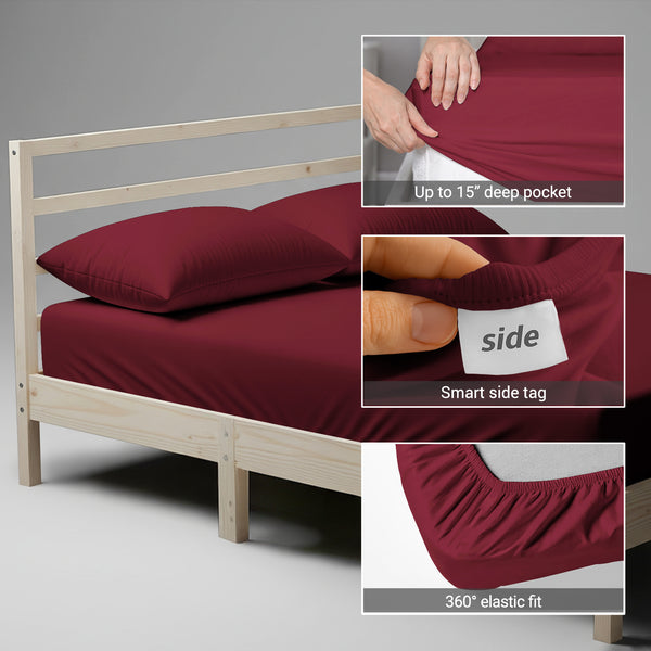 Deluxe 600 Thread Count 100% Cotton Fitted Sheet