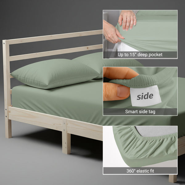 Premium 400 Thread Count 100% Cotton Fitted Sheet