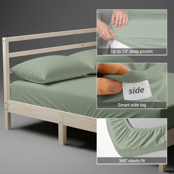 Premium 400 Thread Count 100% Cotton Fitted Sheet