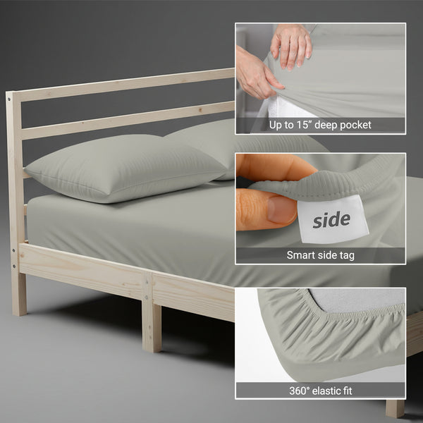 Deluxe 600 Thread Count 100% Cotton Fitted Sheet