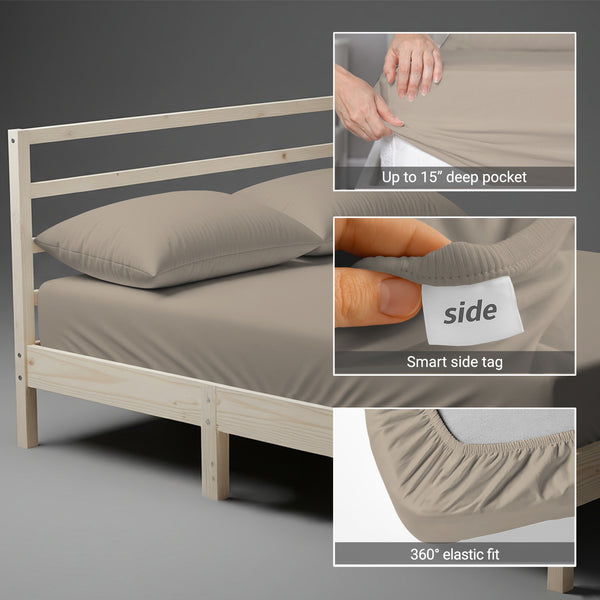 Deluxe 600 Thread Count 100% Cotton Fitted Sheet