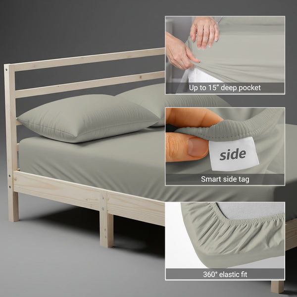 Premium 400 Thread Count 100% Cotton Fitted Sheet