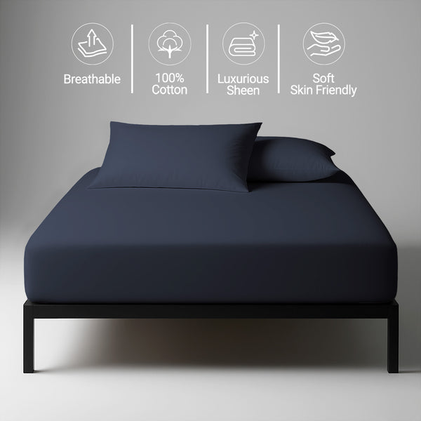 Deluxe 600 Thread Count 100% Cotton Fitted Sheet