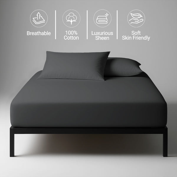 Deluxe 600 Thread Count 100% Cotton Fitted Sheet
