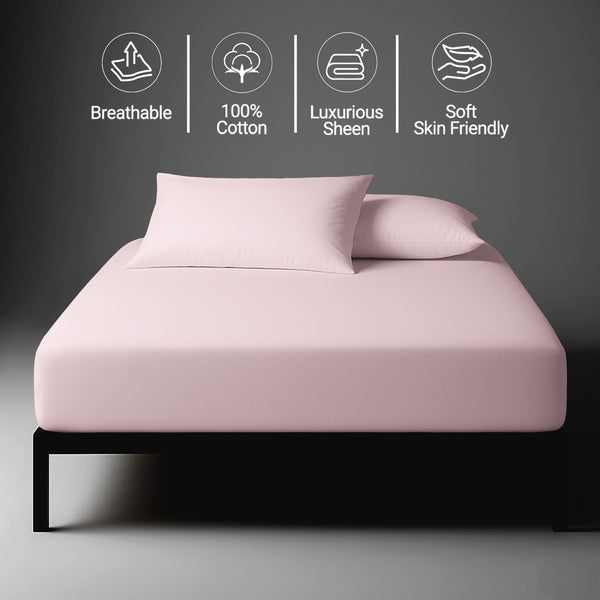Deluxe 600 Thread Count 100% Cotton Fitted Sheet