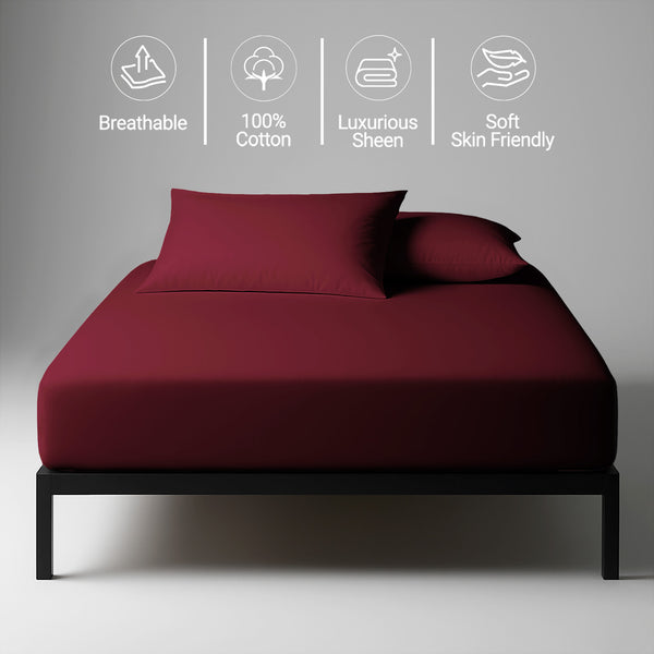 Deluxe 600 Thread Count 100% Cotton Fitted Sheet