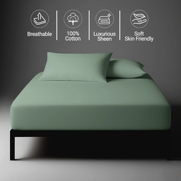 Deluxe 600 Thread Count 100% Cotton Fitted Sheet