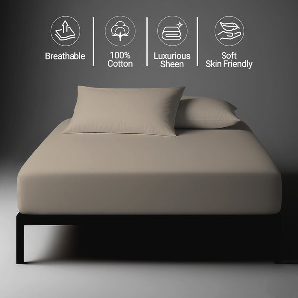 Deluxe 600 Thread Count 100% Cotton Fitted Sheet