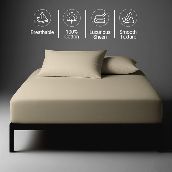 Premium 400 Thread Count 100% Cotton Fitted Sheet