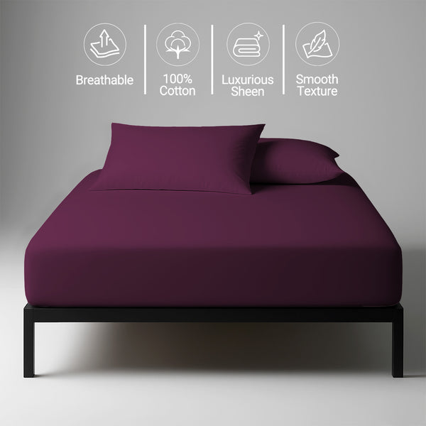 Premium 400 Thread Count 100% Cotton Fitted Sheet