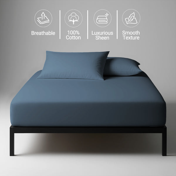 Premium 400 Thread Count 100% Cotton Fitted Sheet