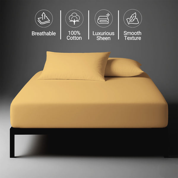 Premium 400 Thread Count 100% Cotton Fitted Sheet