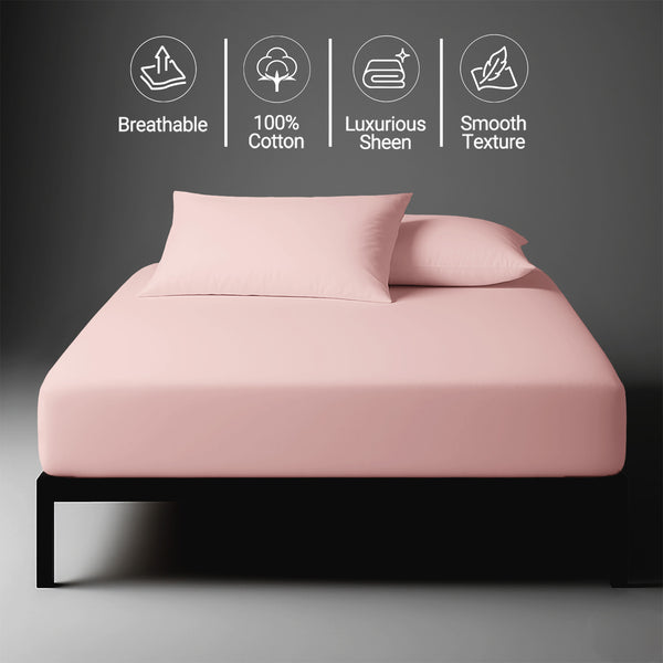 Premium 400 Thread Count 100% Cotton Fitted Sheet