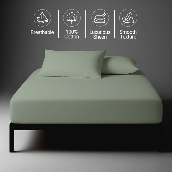 Premium 400 Thread Count 100% Cotton Fitted Sheet