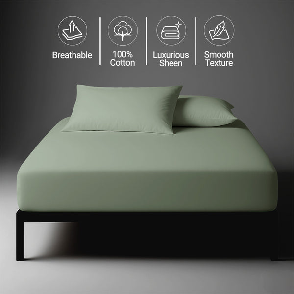 Premium 400 Thread Count 100% Cotton Fitted Sheet