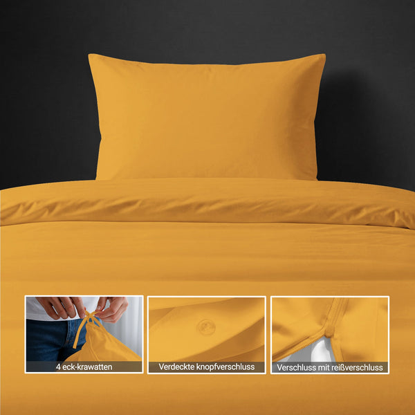 Premium Bettbezug-Set mit 400 Fadenzahl aus 100% Baumwolle