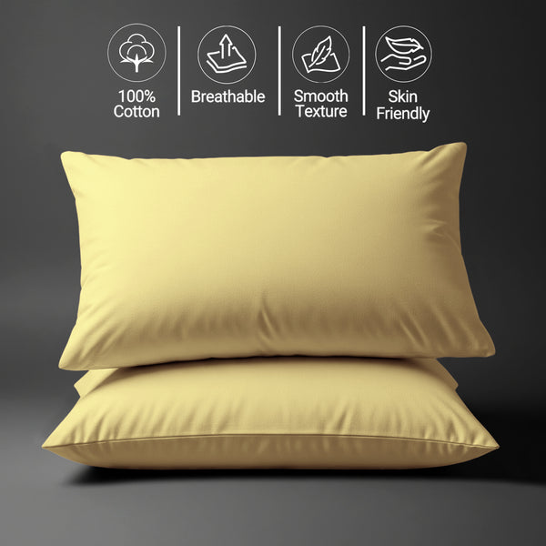Deluxe 600 Thread Count 100% Cotton Pillowcases (2 PC)